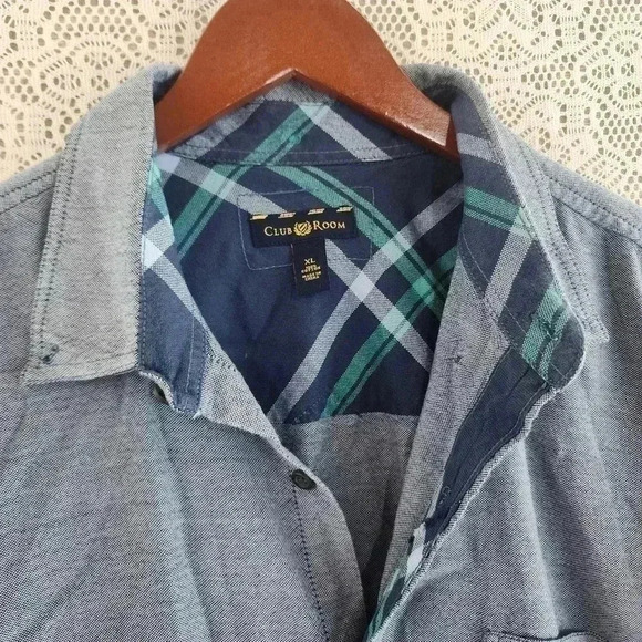 Club Room Cotton Button down Long Sleeve Shirt Men's XL - Picture 3 of 8
